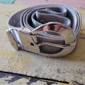 Silver Mesh Belt